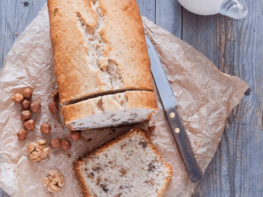 quatre quart noisette