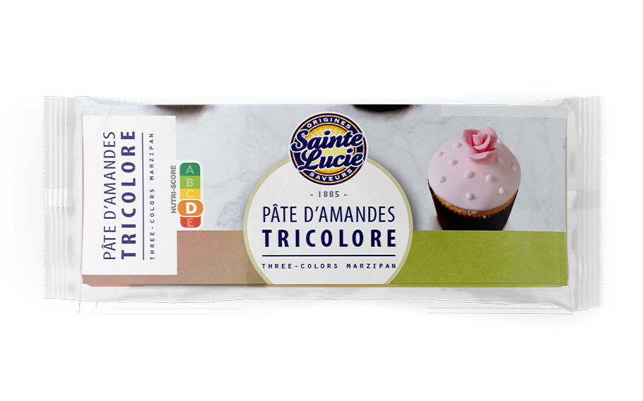 pâte d'amandes tricolore