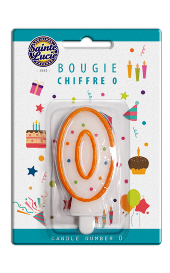 bougie chiffre 0