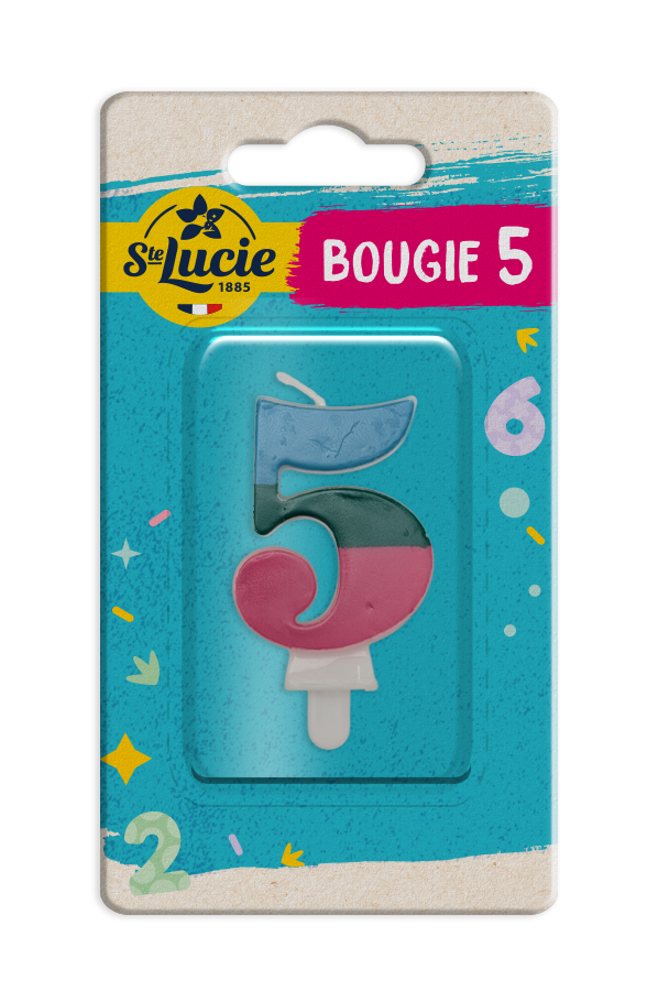 Number 5 candle