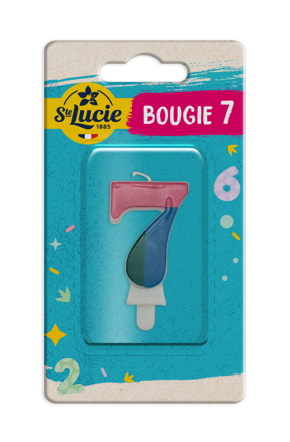 Number 7 candle