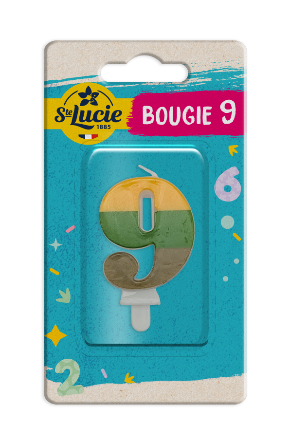 Number 9 candle