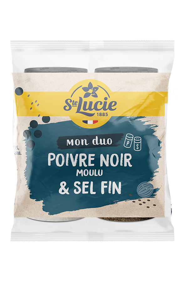 poivre noir moulu & sel fin