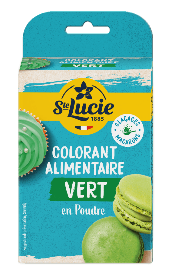 green powdered food coloring
