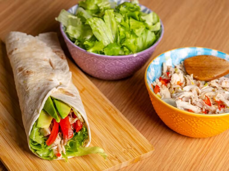 chicken and vegetable wrap