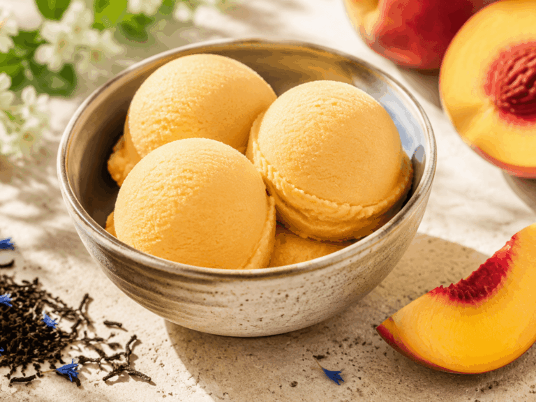 Sorbet Pêche Jaune Et Thé Noir
