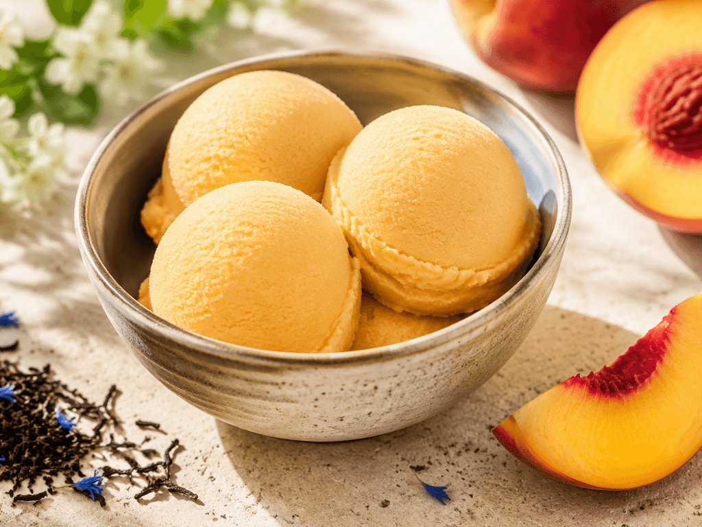Sorbet Pêche Jaune Et Thé Noir