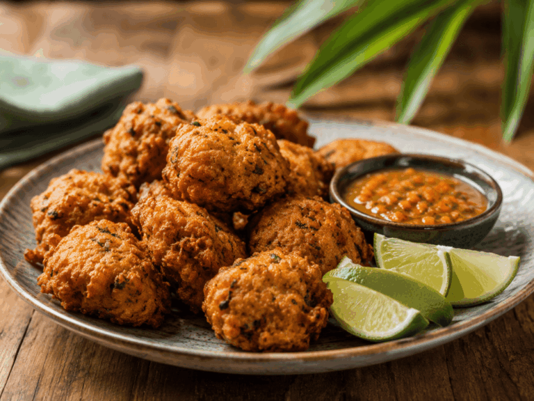 Cod Fritters with Creole Sauce