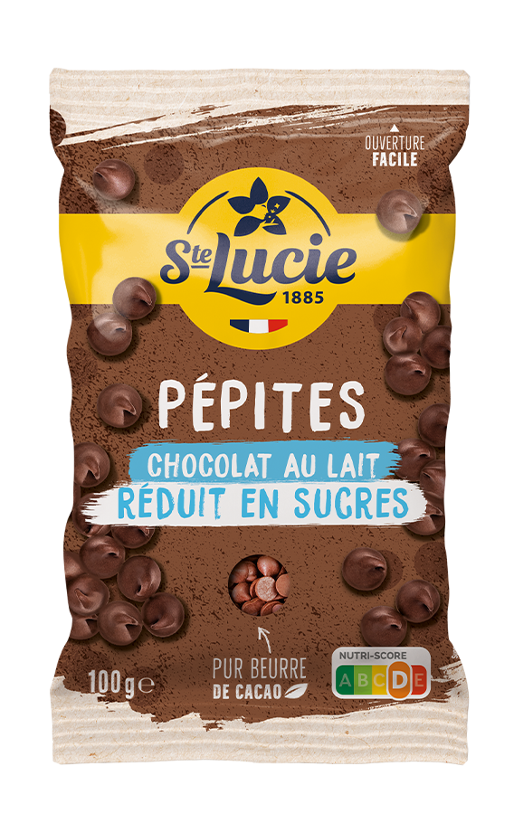 low-sugar milk chocolate chips Sainte Lucie